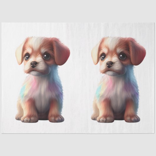 Een ontwerp uit de Small Dog-reeks 24 Tissuepapier (Voorkant)