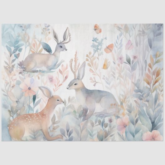 Een ontwerp van de Whimsical Woodland Series 4 Tissuepapier (Voorkant)