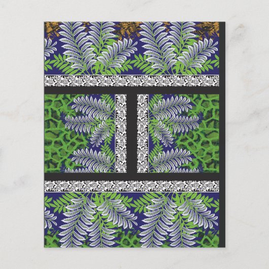 Een ontwerp van een groen en geel patroon flyer (Voorkant)