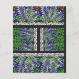 Een ontwerp van een groen en geel patroon flyer