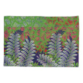 Een ontwerp van een groen en geel patroon kussensloop (Achterkant)