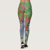 Een ontwerp van een groen en geel patroon leggings (Achterkant)