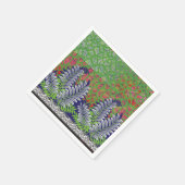 Een ontwerp van een groen en geel patroon servet (Hoek)