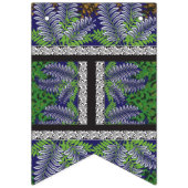 Een ontwerp van een groen en geel patroon vlaggetjes (Derde vlag)