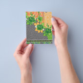 Een ontwerp van een groene en gele muur opknoping flyer (Hand)