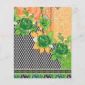 Een ontwerp van een groene en gele muur opknoping flyer (Achterkant)