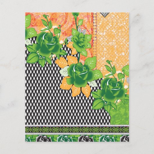 Een ontwerp van een groene en gele muur opknoping flyer (Voorkant)