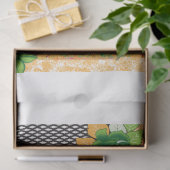 Een ontwerp van een groene en gele muur opknoping tissuepapier (Geschenk)