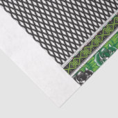 Een ontwerp van een groene en gele muur opknoping tissuepapier (Detail)