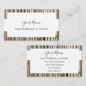 Een ontwerp van een lijst van hout voor de binnenv visitekaartje (Voorkant / Achterkant)