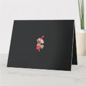 Een ontwerp van een rode bloem op een witte achter bedankkaart (Voorkant)