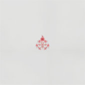 Een ontwerp van een rode bloem op een witte achter sticker (Voorkant)