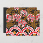 Een ontwerp van een rode en zwarte muur opknoping briefkaart (Voorkant / Achterkant)