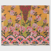 Een ontwerp van een rode en zwarte muur opknoping cadeaupapier (Vlak)