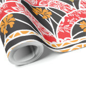 Een ontwerp van een rode en zwarte muur opknoping cadeaupapier (Rol Hoek)