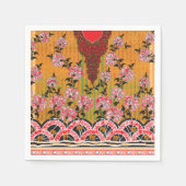 Een ontwerp van een rode en zwarte muur opknoping servet (Voorkant)