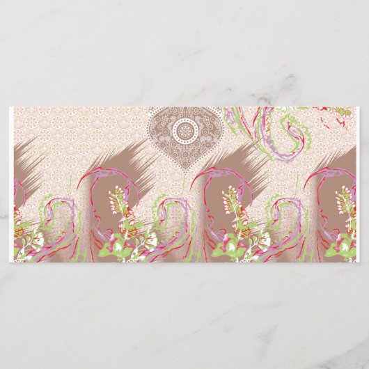 een ontwerp van een rode vaas met bloemen erop menu (Voorkant)