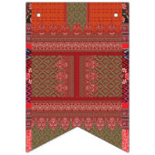 Een ontwerp van een rood en beige patroon vlaggetjes (Tweede vlag)