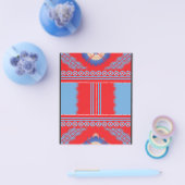 Een ontwerp van een rood en blauw patroon flyer (Enkel)