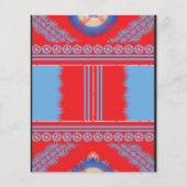 Een ontwerp van een rood en blauw patroon flyer (Voorkant)