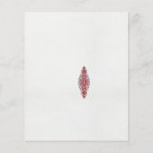 Een ontwerp van een rood en wit patroon flyer (Achterkant)