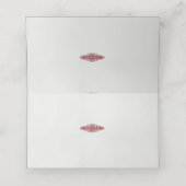 Een ontwerp van een rood en wit patroon plaatskaartje (Binnenkant ongevouwen)