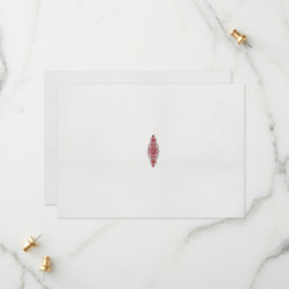 Een ontwerp van een rood en wit patroon save the date