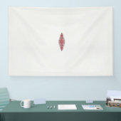 Een ontwerp van een rood en wit patroon spandoek (Beurs)