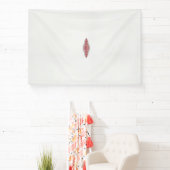 Een ontwerp van een rood en wit patroon spandoek (Insitu)