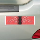 Een ontwerp van een rood en zwart behang bumpersticker (Op auto)