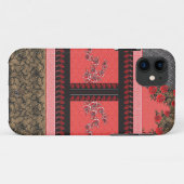 Een ontwerp van een rood en zwart behang Case-Mate iPhone case (Achterkant (horizontaal))