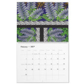 Een ontwerp van een rood en zwart behang kalender (Feb 2027)