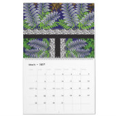 Een ontwerp van een rood en zwart behang kalender (Mar 2027)