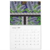 Een ontwerp van een rood en zwart behang kalender (Jan 2027)