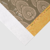 Een ontwerp van een schilderij met gele bloemen er tissuepapier (Detail)