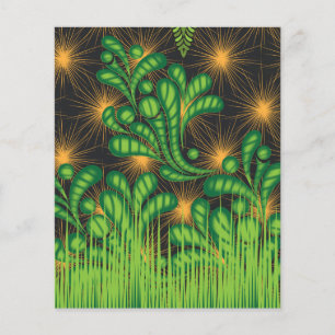 Een ontwerp van een spiegel en enkele planten flyer