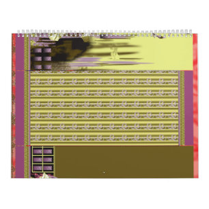 Een ontwerp van een vaas met bloemen erin kalender