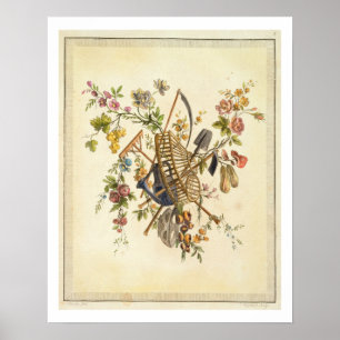 Een ontwerp van tuintextiel uit de Oeuvre contenan Poster