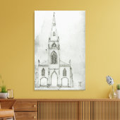 Een ontwerp voor een kerk, 1821 canvas afdruk (Insitu (Woonkamer))