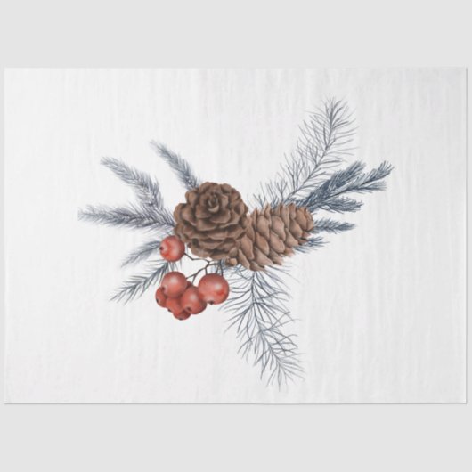 Een ontwerp voor een kerstvogelserie 9 tissuepapier (Voorkant)