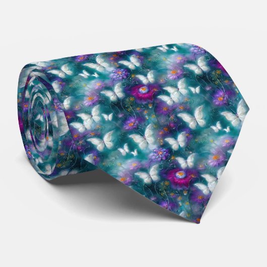 Een ontwerp voor een Mystical Butterfly-reeks 9 Stropdas (Opgerold)