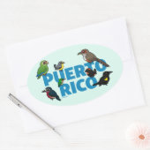 Een onvergetelijke prestatie van Puerto Rico. Ende Ovale Sticker (Envelop)