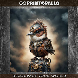 Een onverschrokken steampunk mus - tissuepapier