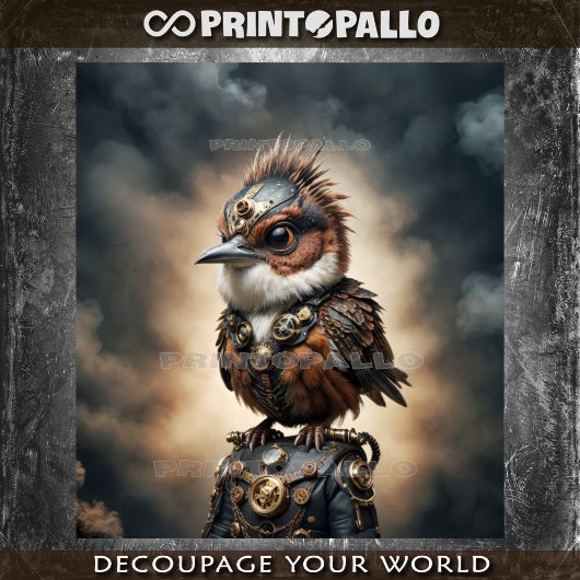 Een onverschrokken steampunk mus - tissuepapier