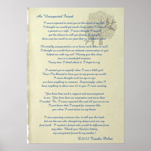 Een onverwacht vriend ©2012 Trinka Polite (poster) Poster (Voorkant)