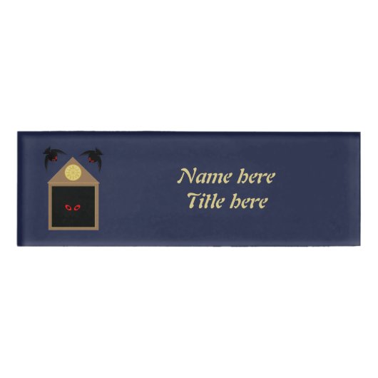 Een onvriendelijkheid van Ravens Halloween Custom Naambadge (Voorkant)