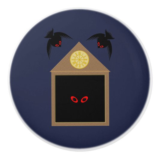 Een onvriendelijkheid van Ravens Halloween Keramische Knop (Voorkant)