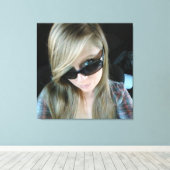 Eén oog canvas afdruk (Insitu (Houten vloer))