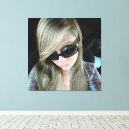 Eén oog canvas afdruk (Insitu (Houten vloer))