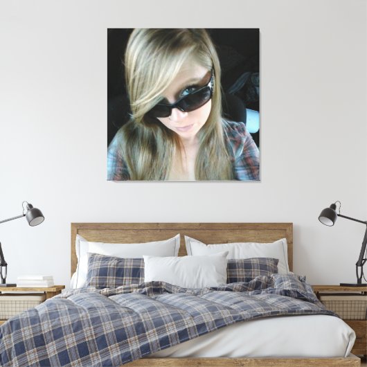 Eén oog canvas afdruk (Insitu (Slaapkamer))